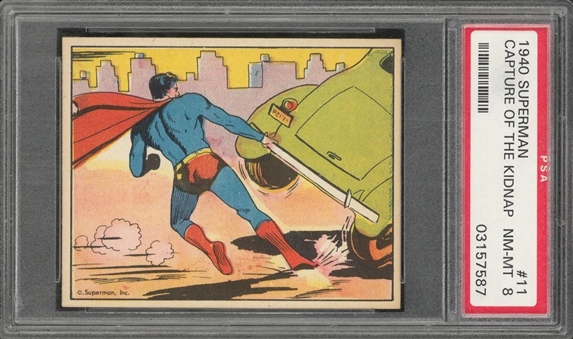 1940 R145 Gum, Inc. "Superman" #11 "Capture of the Kidnappers" – PSA NM-MT 8